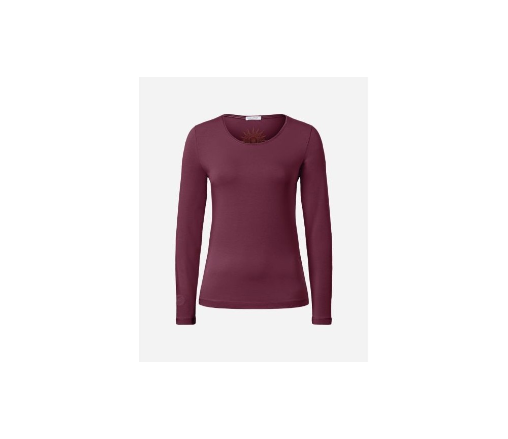 Spirit of OM - Langarm-Shirt Mabu Chakra - berry
