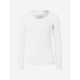 Spirit of OM - Langarm-Shirt Mabu Chakra - weiß