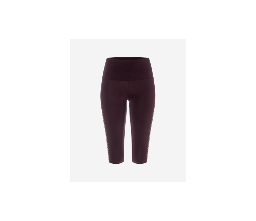 Spirit of OM - Yoga Leggings Capri - aubergine
