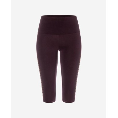 Spirit of OM - Yoga Leggings Capri - aubergine
