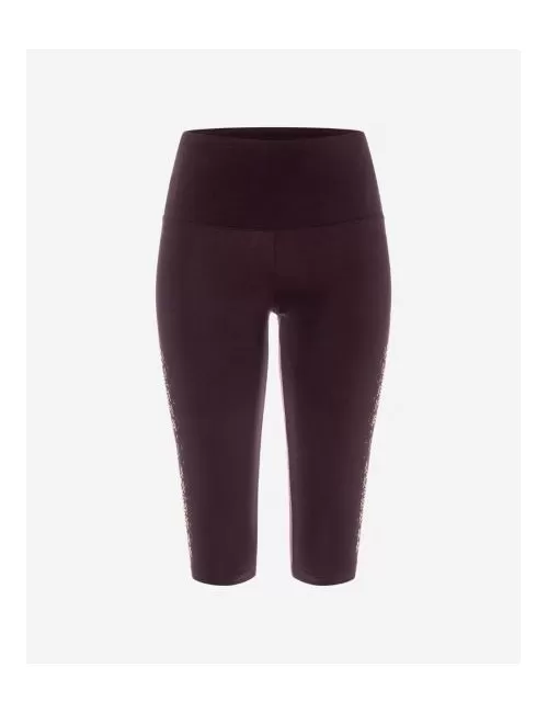 Spirit of OM - Yoga Leggings Capri - aubergine