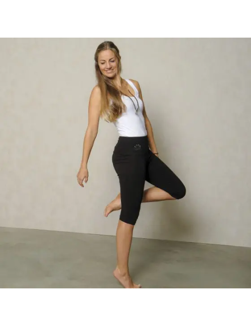 Spirit of OM - Yoga Leggings Capri - schwarz