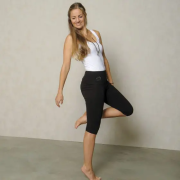 Spirit of OM - Yoga Leggings Capri - schwarz