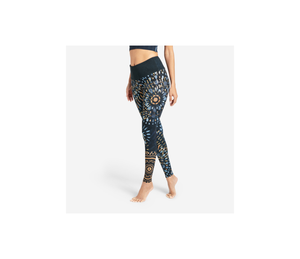 Spirit of OM - Yoga Leggings Magic - blau/gold