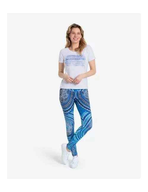 Spirit of OM - Yoga Leggings Blue Spirit - indigo-blue