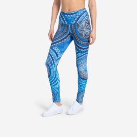 Spirit of OM - Yoga Leggings Blue Spirit - indigo-blue