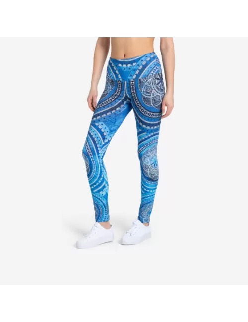 Spirit of OM - Yoga Leggings Blue Spirit - indigo-blue