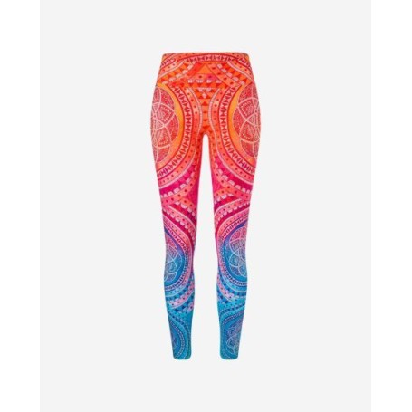 Spirit of OM - Yoga Leggings Indian Spirit - pink-mango-blue