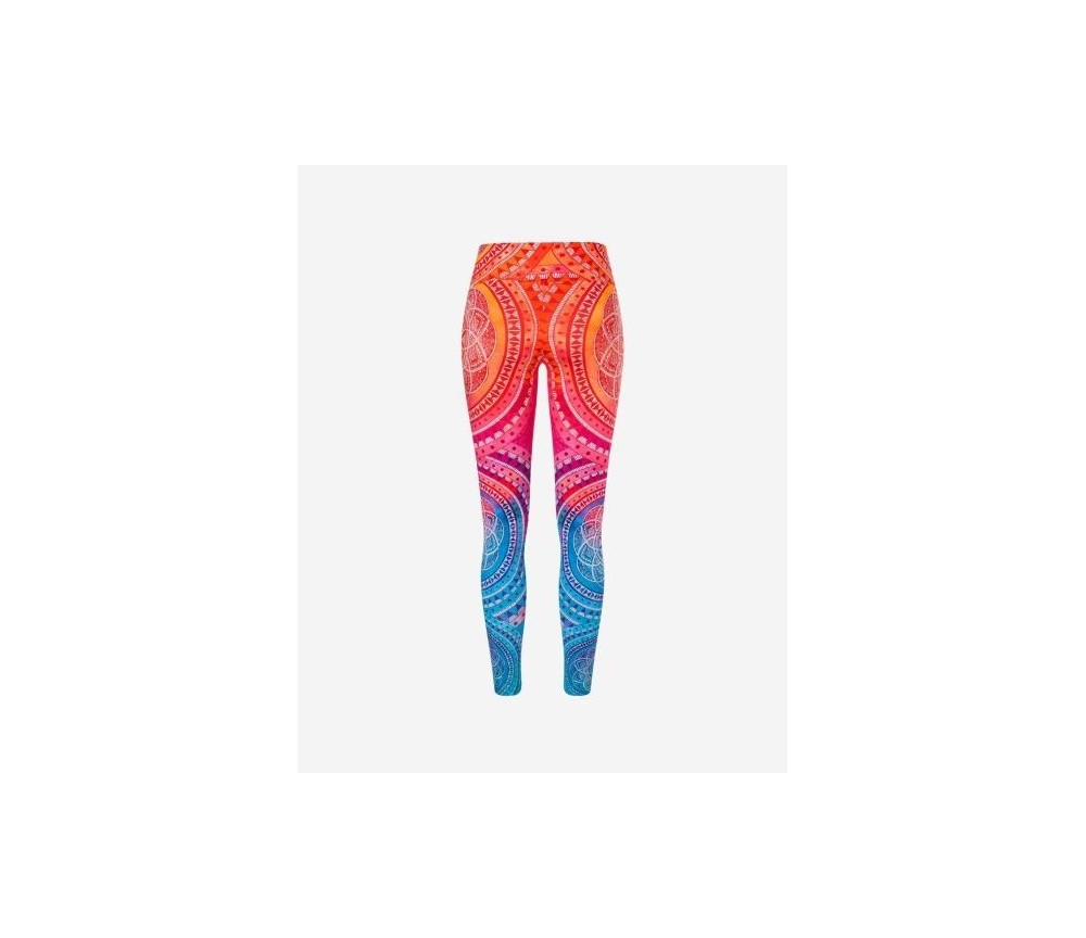 Spirit of OM - Yoga Leggings Indian Spirit - pink-mango-blue