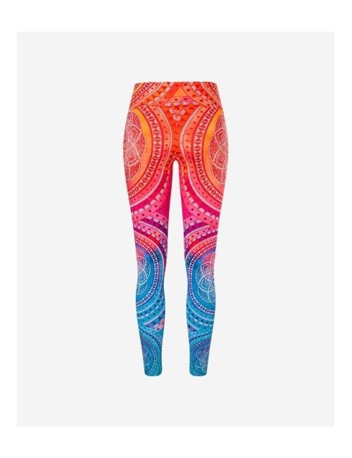 Spirit of OM - Yoga Leggings Indian Spirit - pink-mango-blue
