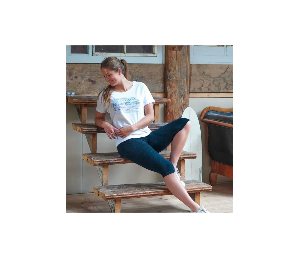 Spirit of OM - Yoga Leggings Capri Mandala - dunkelblau