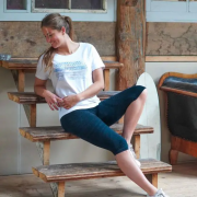 Spirit of OM - Yoga Leggings Capri Mandala - dunkelblau