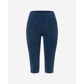 Spirit of OM - Yoga Leggings Capri Mandala - dunkelblau