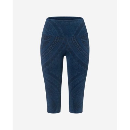 Spirit of OM - Yoga Leggings Capri Mandala - dunkelblau