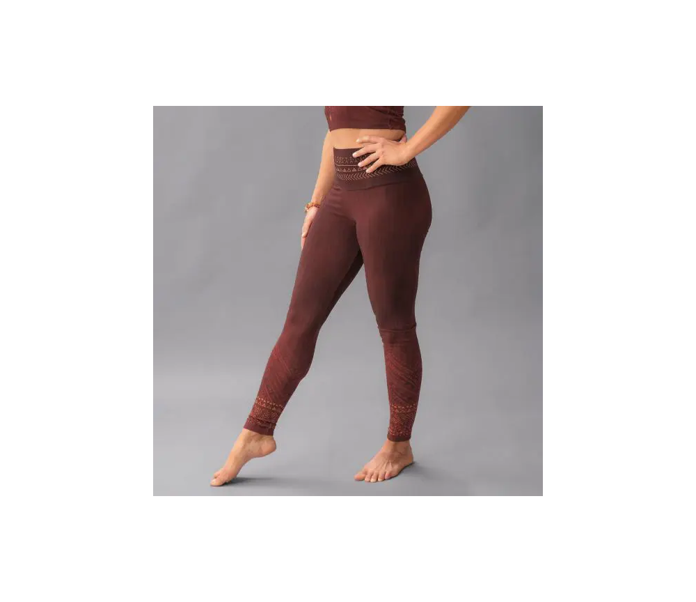 Spirit of OM - Yoga Leggings Shakti - henna-rot