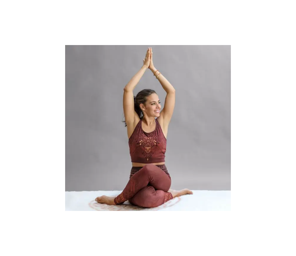 Spirit of OM - Yoga Leggings Shakti - henna-rot