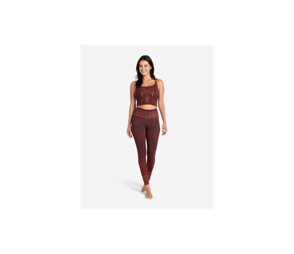 Spirit of OM - Yoga Leggings Shakti - henna-rot