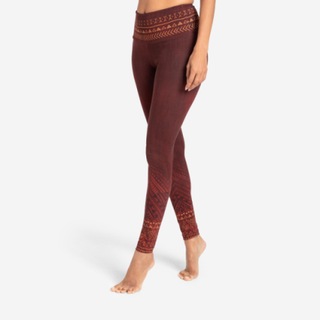 The Spirit of OM - Yoga Leggings - Shakti - henna-rot