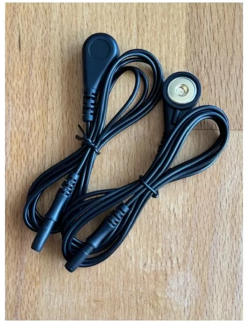 Elektrodenverbindungskabel mit 2mm Anschluss schwarz - für Healy Gerät - 1 Paar