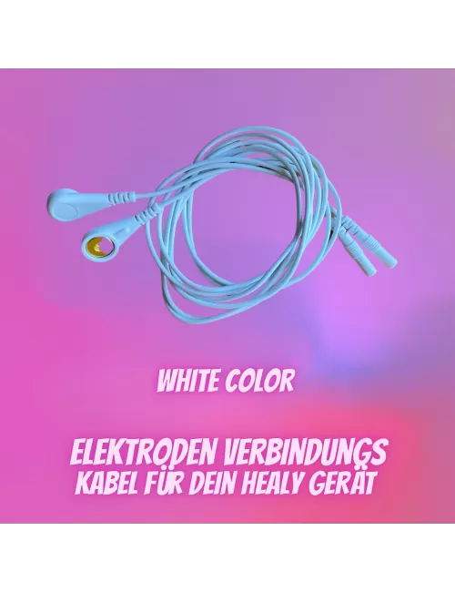 Elektrodenverbindungskabel mit 2mm Anschluss - weiß - für Healy Gerät - 1 Paar