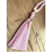 Spirit of OM - Kette - Mala Rosenquarz