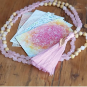 Spirit of OM - Kette - Mala Rosenquarz