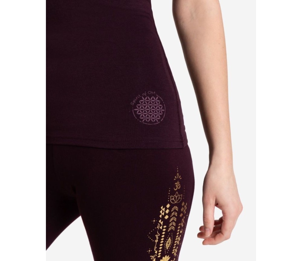 Spirit of OM - Tanktop Satti - aubergine