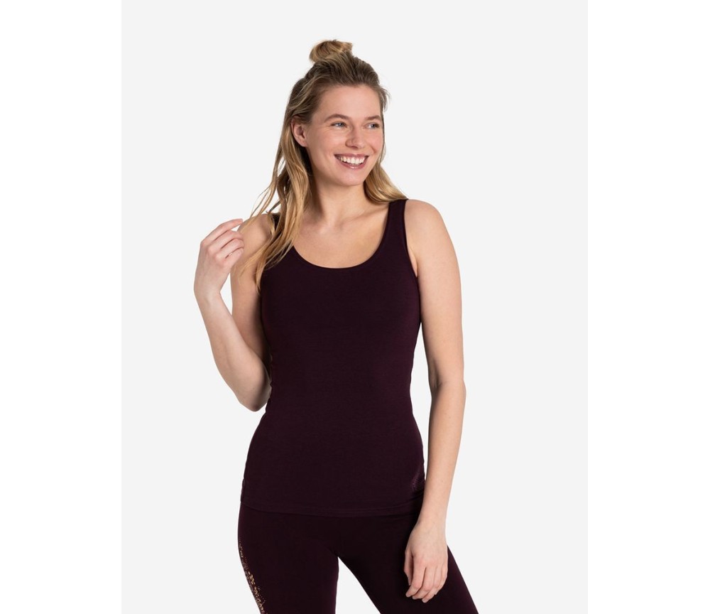 Spirit of OM - Tanktop Satti - aubergine
