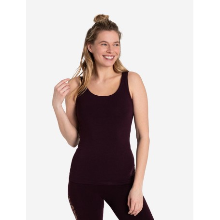 The Spirit of OM - Tanktop Satti - skin fit - aubergine