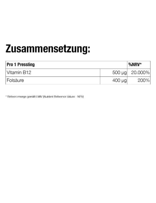 Forever - Forever B12 Plus™ - Nahrungsergänzungsmittel aus Vitamin B12 plus und Folsäure - 60 Presslinge