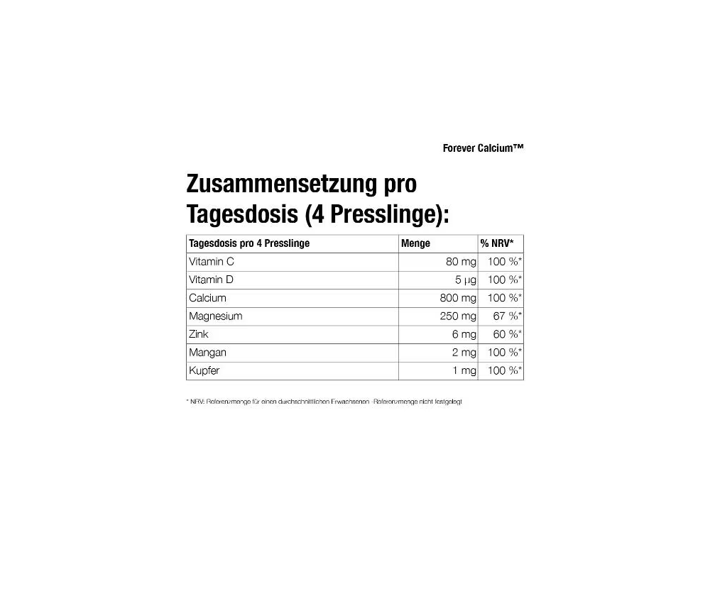 Forever - Forever Calcium® - Starke Knochen, gesunde Zähne, vitales Bindegewebe - 90 Presslinge