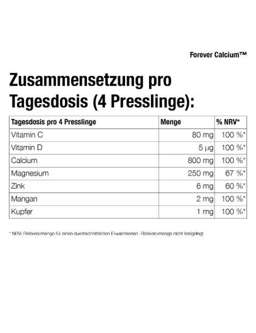Forever - Forever Calcium® - Starke Knochen, gesunde Zähne, vitales Bindegewebe - 90 Presslinge