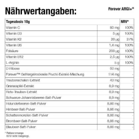 Forever - Forever ARGI+® Sticks - Diätetisches Lebensmittel mit L-Arginin-Pulver mit Vitaminen - 30 Portionsbeutel