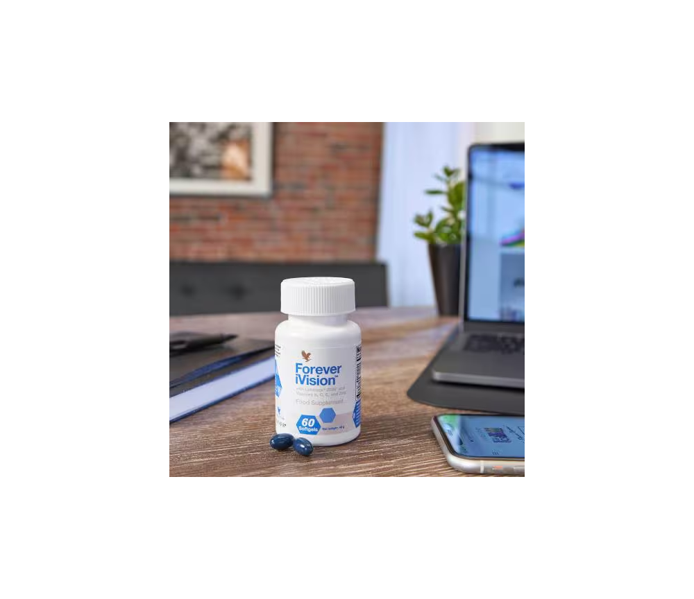 Forever - Forever iVision™ - Nahrungsergänzungsmittel - Sehkraft-Unterstützung mit Vitamin A, C, E und Zink - 60 Kapseln