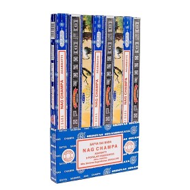 Goloka - Räucherstäbchen - Satya Sai Baba - Nag Champa Kollektion - 3 Sorten - 8er Set