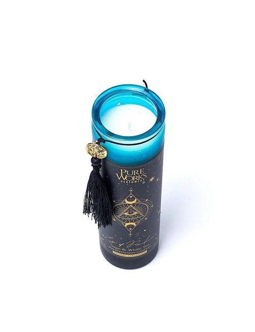 Song of India - Kerze - Kerze im Glas - Manifestationskerze - Auge der Vorsehung -Soja & Palmwachs - ca. 80 Std.