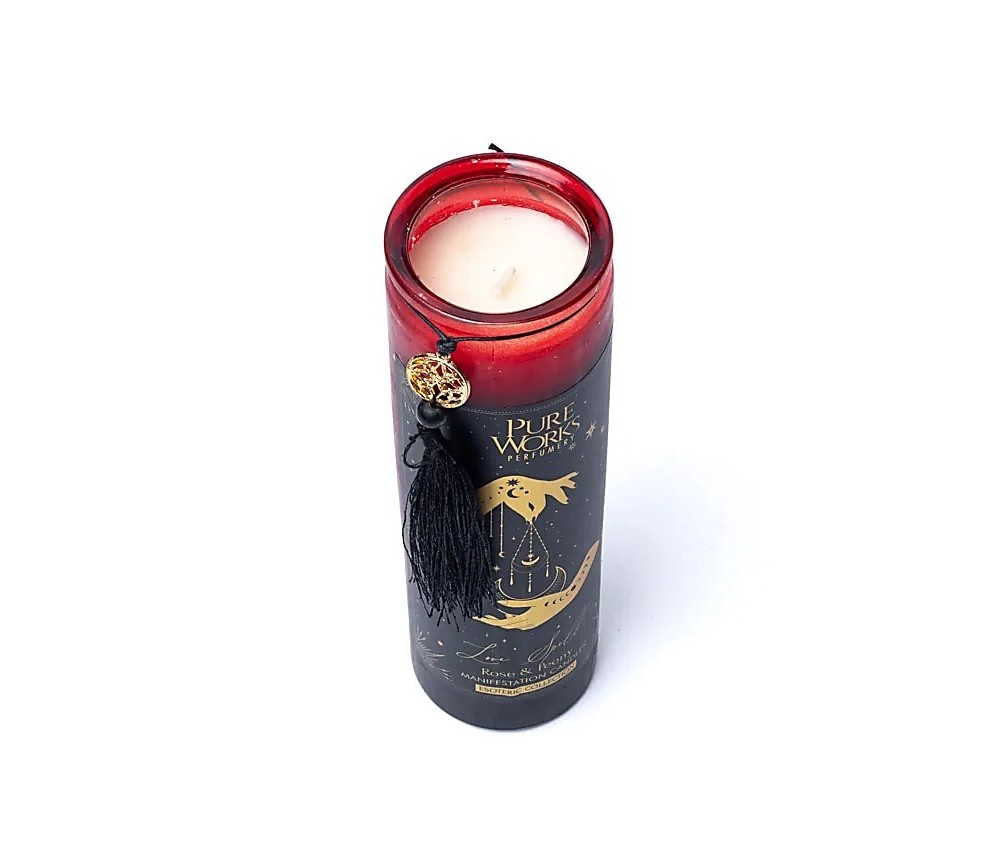 Song of India - Kerze - Kerze im Glas - Manifestationskerze - Liebeszauber - Soja & Palmwachs - ca. 80 Std.