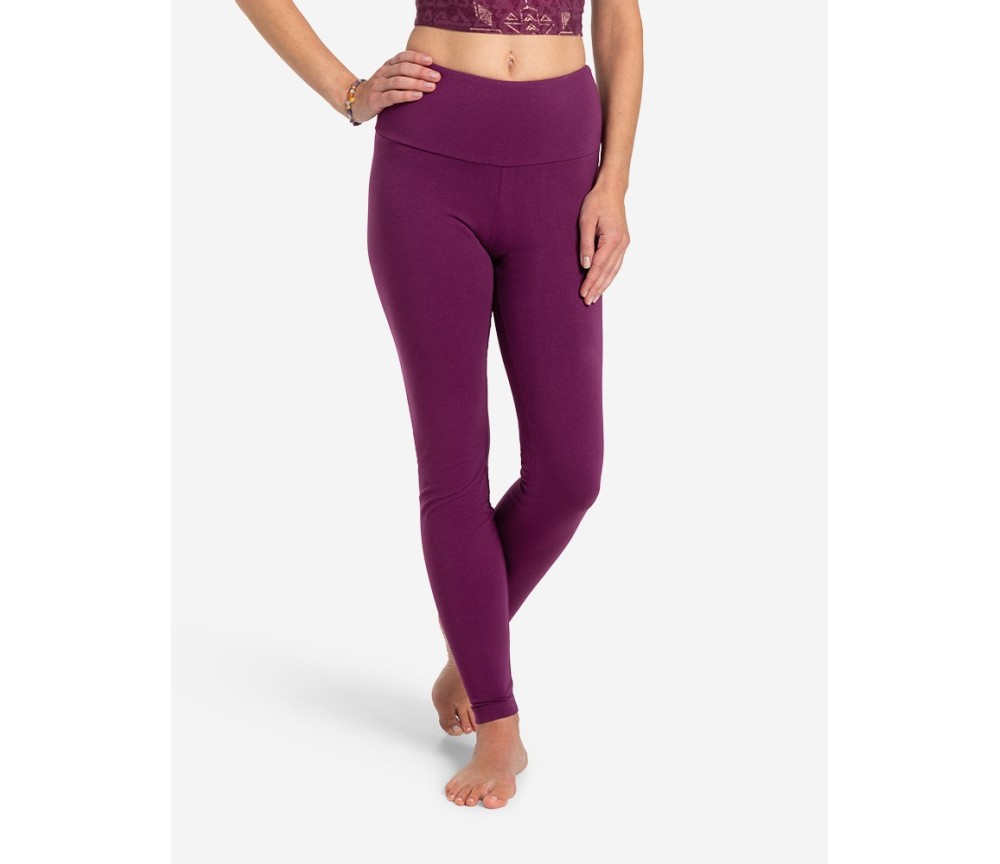 Spirit of OM - Yoga Leggings Basic Satya - viola