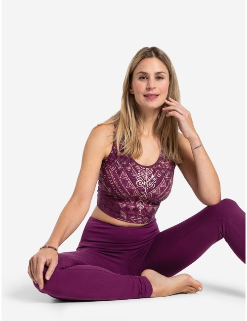 Spirit of OM - Yoga Leggings Basic Satya - viola