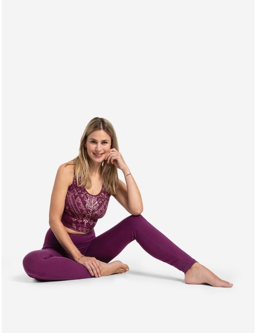 Spirit of OM - Yoga Leggings Basic Satya - viola