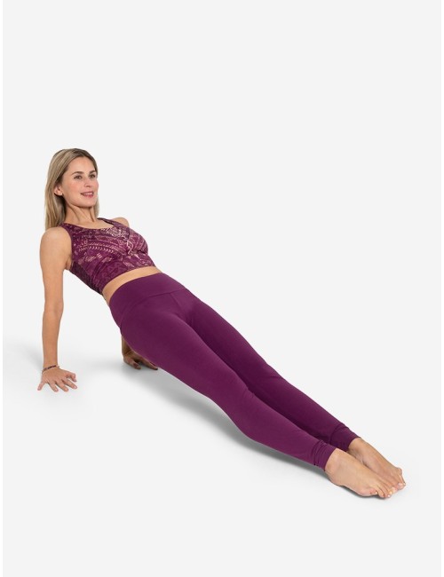 Spirit of OM - Yoga Leggings Basic Satya - viola