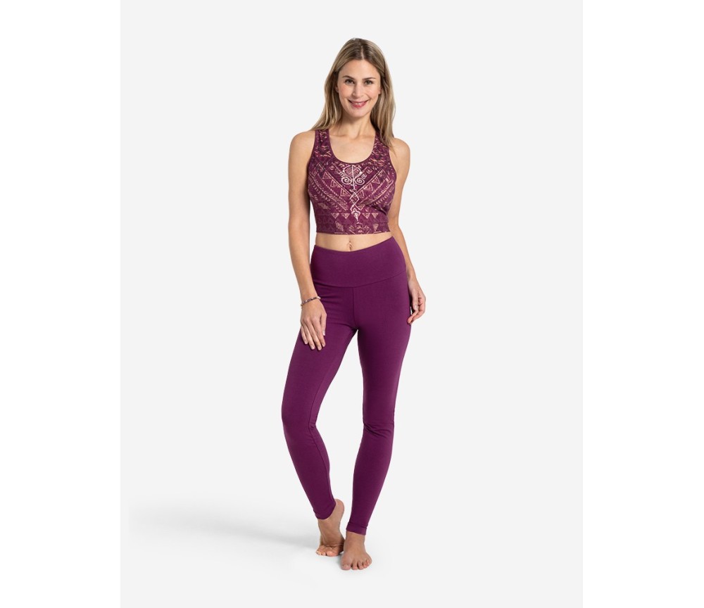Spirit of OM - Yoga Leggings Basic Satya - viola