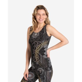 Spirit of OM - Yoga Top Maui - schwarz-natur