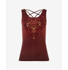 Spirit of OM - Yoga Top Shakti - henna-rot