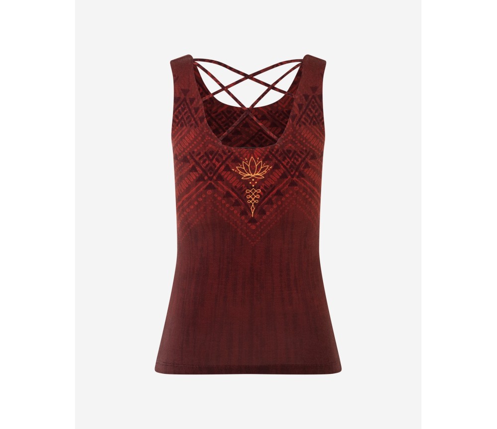 Spirit of OM - Yoga Top Shakti - henna-rot