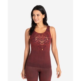 Spirit of OM - Yoga Top Shakti - henna-rot