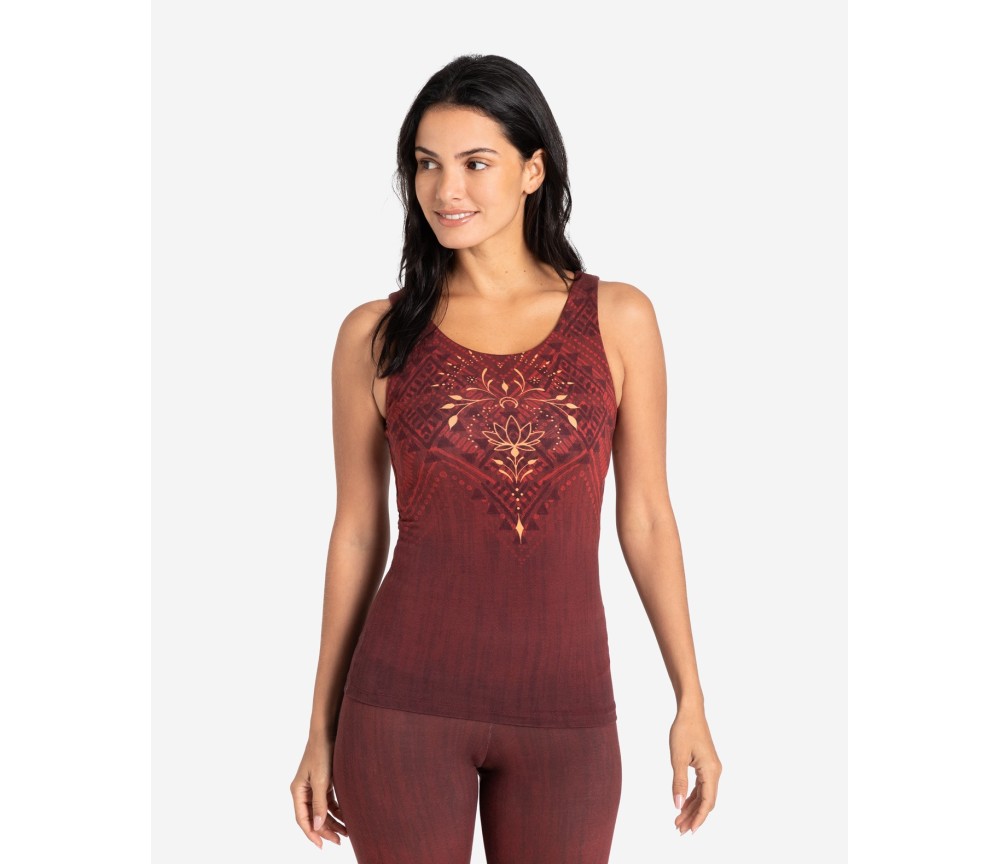 Spirit of OM - Yoga Top Shakti - henna-rot