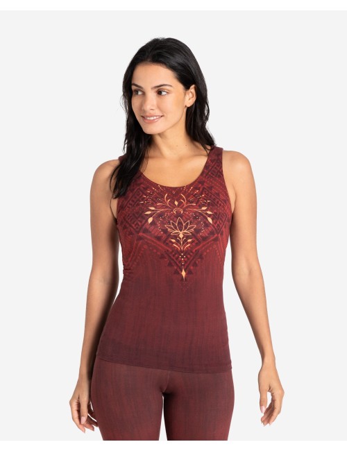 Spirit of OM - Yoga Top Shakti - henna-rot