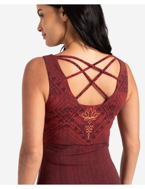 Spirit of OM - Yoga Top Shakti - henna-rot