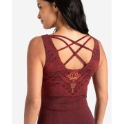 Spirit of OM - Yoga Top Shakti - henna-rot